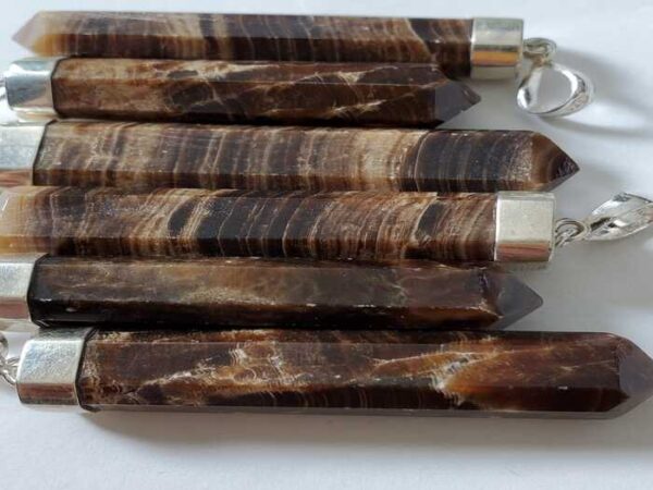 Wood Calcite Pendant