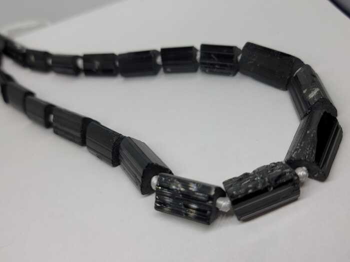 Raw Black Tourmaline Crystal Nugget Bracelet Luna Tide