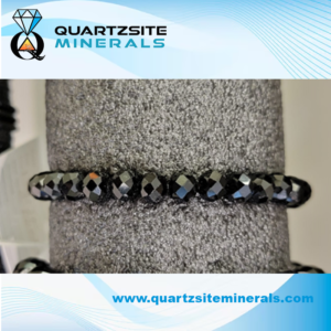 Black tourmaline crystal small beads faceted bracelets