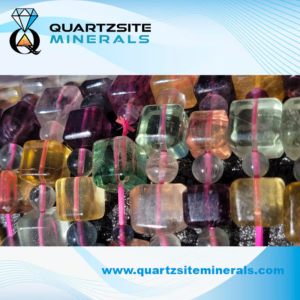 Rainbow Cube Beads Crystal Fluorite Bracelet
