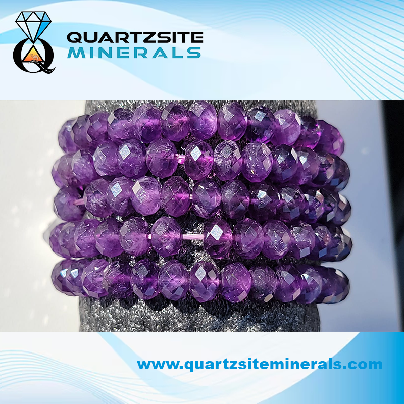 Amethyst facet beads bracelets 11