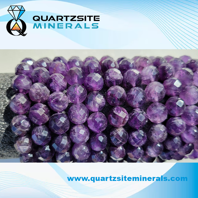 Amethyst facet beads bracelets 5