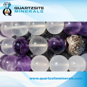 Amethyst with moonstone large beads