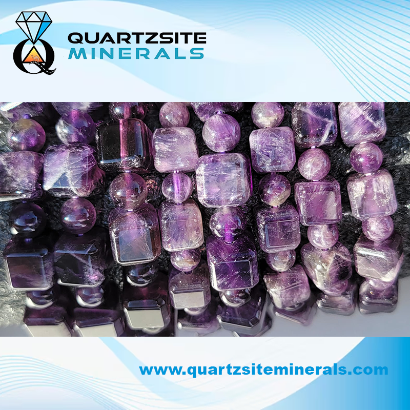 Dream Amethyst cube beads bracelets Dream Amethyst cube beads bracelets