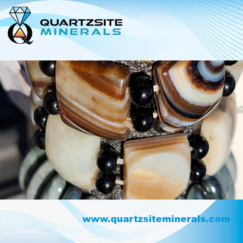 Volcanic Black Agates Square Beads bracelets Volcanic Black Agates Square Beads bracelets